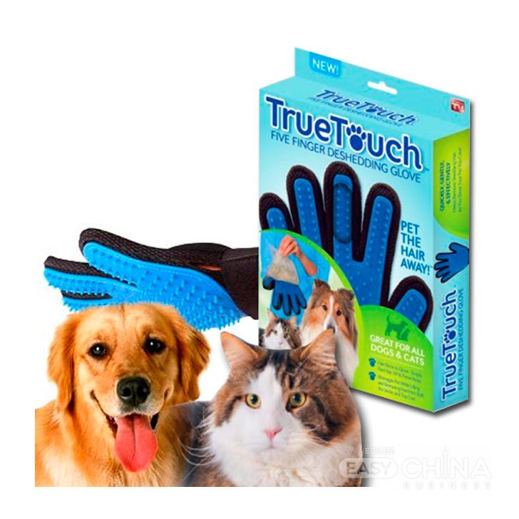 Перчатки для вычесывания шерсти True Touch