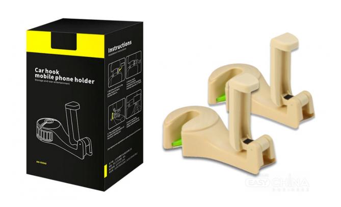 Фото товара Автомобильный держатель смартфона с крючком для сумок Фото товара Автомобильный держатель смартфона с крючком для сумок