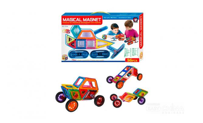 Детский магнитный конструктор Magical Magnet 56 деталей Детский магнитный конструктор Magical Magnet 56 деталей