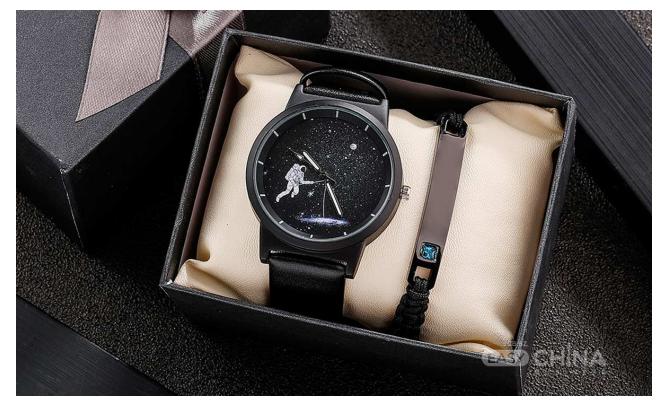 Мужской подарочный набор с часами и браслетом