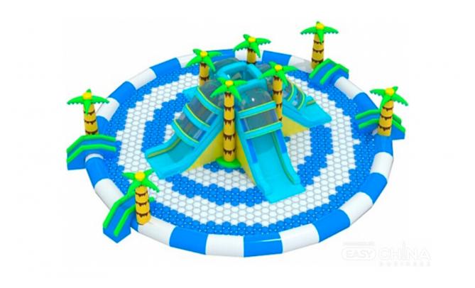 Надувные водные аттракционы и горки Надувные водные аттракционы и горки