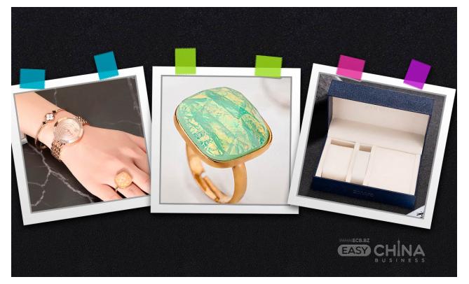 Фото товара Подарочный набор Grealy: женские часы, браслет, серьги, кольцо