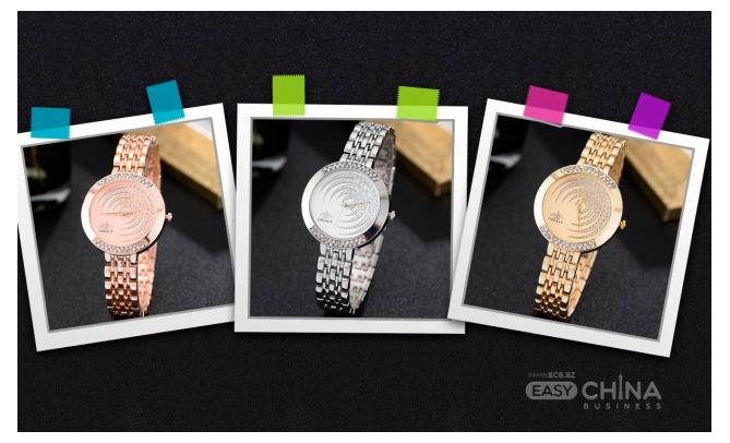 Женский подарочный набор с часами, браслетом, серьгами и кольцом